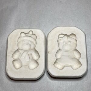 Vintage Slip Cast Molds Christmas Bears‎ Boy Girl Pair M-124 M-125 Small